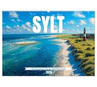 Sylt - Acrylmalerei von der Nordsee-Insel (Wandkalender 2026 DIN A2 quer), CALVENDO Monatskalender: Deutschland-Kalender mit Motiven aus ... Ein Kunstkalender für Liebhaber der Nordsee