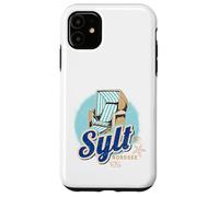 Sylt Mer du Nord Allemagne Île Rétro Chaise de Plage Coque pour iPhone 11