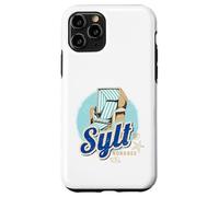 Sylt Mer du Nord Allemagne Île Rétro Chaise de Plage Coque pour iPhone 11 Pro