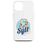 Sylt Mer du Nord Allemagne Île Rétro Chaise de Plage Coque pour iPhone 13