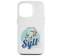 Sylt Mer du Nord Allemagne Île Rétro Chaise de Plage Coque pour iPhone 13 Pro