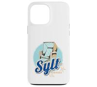 Sylt Mer du Nord Allemagne Île Rétro Chaise de Plage Coque pour iPhone 13 Pro Max