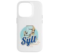 Sylt Mer du Nord Allemagne Île Rétro Chaise de Plage Coque pour iPhone 14 Pro