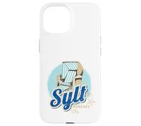 Sylt Mer du Nord Allemagne Île Rétro Chaise de Plage Coque pour iPhone 15