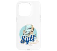 Sylt Mer du Nord Allemagne Île Rétro Chaise de Plage Coque pour iPhone 15 Pro
