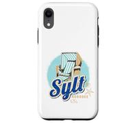 Sylt Mer du Nord Allemagne Île Rétro Chaise de Plage Coque pour iPhone XR