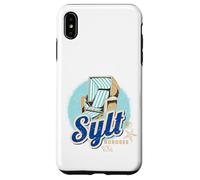 Sylt Mer du Nord Allemagne Île Rétro Chaise de Plage Coque pour iPhone XS Max