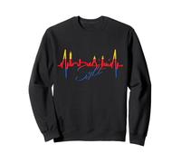 Sylt Skyline Battement de Cœur Allemagne J'aime Sylt Sweatshirt