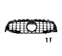 SYLTER Grille De Pare Chocs Calandre Supérieure Noire pour GT R pour Mercedes pour Benz pour CLA C118 CLA180 CLA200 2020 2021 Accessoires De Voiture De Course en Maille Calandre Voiture(Noir)