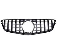 SYLTER Grille De Pare Chocs pour Benz pour Classe C W204 C180 C200 C300 C350 2007-2014 Calandre De Pare-Chocs Avant Réaménagement GT Diamant AMG Style Accessoires Calandre Voiture(Noir)