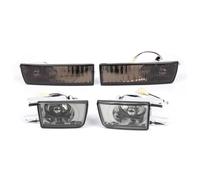 SYLTER Phare Avant 4 Pièces Ensemble Voiture Fumé Pare-Chocs Avant Antibrouillard + Clignotant pour VW pour Golf 3 1992 1993 1994 1995 1996 1997 Feux avants Auto(Grey)