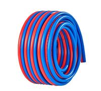 SYLUOQP Tuyau de Chalumeau Double, Tuyau oxygène-acétylène, Rouge et Bleu, Tuyau Industriel antidéflagrant pour la découpe et Le soudage, 8mm,25m
