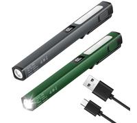 Syluxa 2PCS Lampe de Poche Rechargeable LED COB, Lampe Stylo Magnétique avec Clip, Baladeuse LED Mécanicien pour Atelier, Camping, Réparation Auto, Lampe de Travail Étanche