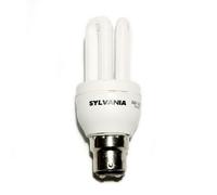 Sylvania B22 Ampoule Fluo Compacte CFL 8 W d'économie d'énergie, Blanc
