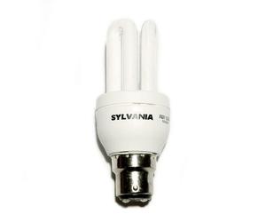 Sylvania B22 Ampoule Fluo Compacte CFL 8 W d'économie d'énergie, Blanc