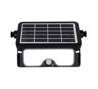 SYLVANIA GIZMO Solar, lampe LED à énergie solaire, type Flooter avec panneau solaire et détecteur PIR, projecteur solaire orientable, par exemple pour garage, remise, 450 lumens, IP54, 4000 Kelvin, 1