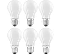 Sylvania GLS Lot de 6 ampoules LED givrées à intensité variable, E27, 7 W, 806 lumens, blanc chaud 2700 K