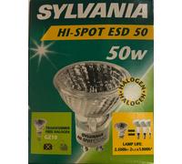 SYLVANIA Lampe Halogène Hi-Spot ESD50 230V 50W GZ10 25° Faisceau Cool Dimmable