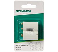 Sylvania SYL0024425 Lot de 2 starters 4/65 watts- FS 11 Universelle, Aluminium, Blanc