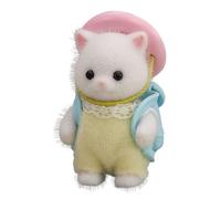Sylvanian Families Figurine 5456 Le bébé chat persan – Ensemble de jeu de maison de poupée, Blanc