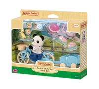 Sylvanian Families 5652 La Fille Panda – vélo et remorque Colorful
