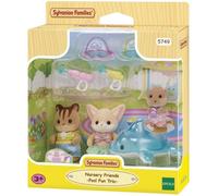 3 Figurines Sylvian Families Le trio des bébés à la piscine