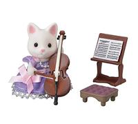 Sylvanian Families - 6010 - La fille Chat soie Violoncelliste, Coffret de Figurine Multicolore