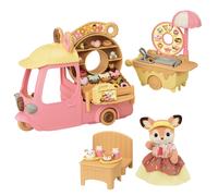 Sylvanian Families - Set figurine Le Chariot de Donuts - 1 fig. +30 accessoires - 3 ans+