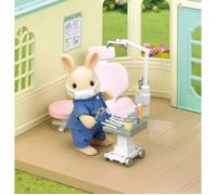 SYLVANIAN FAMILIES - Dentiste et Accessoires - Papa Lapin creme - 14 accessoires inclus