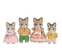 SYLVANIAN FAMILIES - 5180 - Famille Chat Tigre - Les Familles - Articulée et Habillée - A partir de 3 ans