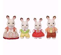 Sylvanian Families - La famille Lapin Chocolat - Set 4 figurines - Plongez dans l'univers de la famille Sylvanian - Figurines animaux miniatures - Jouet enfant 3 ans et + - 5655