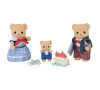 Sylvanian Families Poupée La famille Ours Biscuit – Set 3 figurines articulées – Jouet 3 ans+