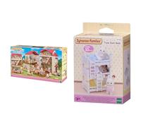 SYLVANIAN FAMILIES - La Grande Maison éclairée et sa pièce secrète - 5716 - Maison de poupées - Mini poupées & Le Village - Les Plastique Lits Superposés A 3 Couchettes Bébés - 4448