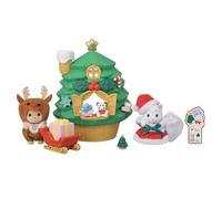 Sylvanian Families - La Maison du Père Noël - Set 2 Figurines et 11 Accessoires - Plongez dans l'univers de la Famille Sylvanian - Jouet Enfant 3 Ans et + - 5822