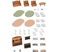 Sylvanian Families - La pièce à vivre - Set + de 20 accessoires - Plongez dans l'univers de la famille Sylvanian - Figurines animaux miniatures - Jouet enfant 3 ans et + - 5339