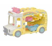 Sylvanian Families – Ensemble de jeu Le Bus et sa Cour de récréation 5744 – La crèche – Mini Poupées
