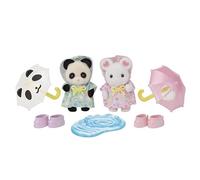 Sylvanian Families - Le duo des bébés en habits de pluie - Set + de 5 accessoires et 2 figurines - Famille Sylvanian - Miniatures - Jouet enfant 3 ans et + - 5748