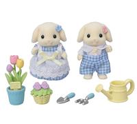 Sylvanian Families Figurines Le frère et la sœur Lapin Bélier mini articulées Multicolore