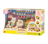 Sylvanian Families - Le Stand de Hamburgers - Coffret 20 Accessoires et 1 Figurine - Plongez dans Le Monde Imaginaire de la Famille Sylvanian - Maisons de poupées et Jouets Enfant 3 Ans et + - 5757