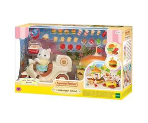 Sylvanian Families - Le Stand de Hamburgers - Coffret 20 Accessoires et 1 Figurine - Plongez dans Le Monde Imaginaire de la Famille Sylvanian - Maisons de poupées et Jouets Enfant 3 Ans et + - 5757