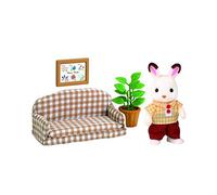 Sylvanian Families Le papa Lapin Chocolat et salon
