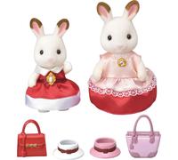 Sylvanian Families Town Series Schokoladenhasen Fashion Set, Mutter Flora, Tochter Luna, Hase, Spielzeug, 6001