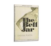 Sylvia Plath The Bell Jar Couverture du livre sur toile pour chambre à coucher, salon Décoration avec cadre 20 x 30 cm