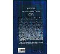 Sylvie, ou comment S. écrire Suivi de Bleu Fort - A.A.L Bindi - L'harmattan - broché - Roman