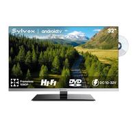 SYLVOX 32" Android 12V TV pour Camping - 1080P, Lecteur DVD Intégré,DVB-T2
