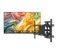 SYLVOX 43" TV Extérieur avec Housse et Support Mural pour Téléviseur - Frameless 4K UHD 2000Nits for Outside, Smart Google Outdoor TV Étanche IP56, Dolby Atmos, Wi-FI, Bluetooth (Frameless Pro)