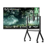 SYLVOX 43" TV Extérieur Frameless avec Housse & Support Téléviseur à roulettes - 4K UHD 1000Nits for Outside, Smart Google Outdoor TV Étanche IP56, Dolby Atmos, Wi-FI, Bluetooth (Frameless)