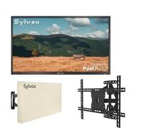 SYLVOX 43" TV Extérieur & Support Mural pour Téléviseur 40-75 Pouces, 4K UHD 2000Nits for Outside, Smart Google Outdoor TV Étanche IP55, Dolby Atmos, Wi-FI et Assistant(Pool Pro 2.0)