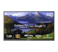 SYLVOX 55" 4K QLED TV Extérieur, Étanche IP55, 1000 Nits, Dolby Atmos | Google Assistant, DVB-T2/S2/C, HBBTV, WiFi, Google Outdoor TV pour Pool, Jardins, Terrasse (Deck Pro 2.0 QLED)