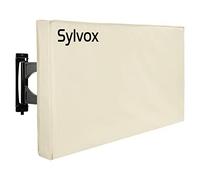 SYLVOX 55 pouces Housse Étanche pour TV Extérieur, Couverture Complète Inférieure, Housse TV Écran Plat Antipoussière avec Poche pour Télécommande en Tissu Oxford
